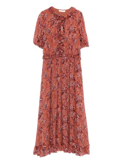 Ulla Johnson Rosamunde Ruffled Floral-pattern Midi Dress In Multi