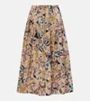Ulla Johnson Rosen Floral Cotton Maxi Skirt In Multi