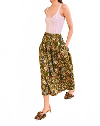 Ulla Johnson Rosen Tie Waist Skirt In Lichen In Multi