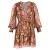 Ulla Johnson Rosetta Printed Mini Dress In Multicolor Silk In Multi