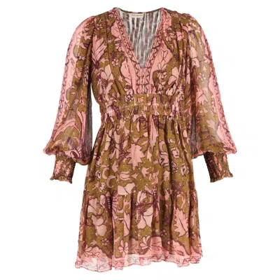 Ulla Johnson Rosetta Printed Mini Dress In Multicolor Silk