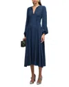Ulla Johnson Rouen Silk Crepe De Chine Midi Dress In Multi