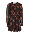 Ulla Johnson Adara Tiered-ruffle Mini Silk Dress In Black