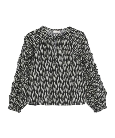 Ulla Johnson Round-neck Pullover Shirt In Black