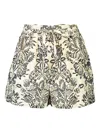Ulla Johnson Rowan Belted Floral Shorts In Neutral