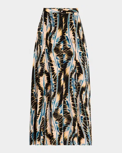 ULLA JOHNSON ROWAN BUTTON-FRONT SILK SKIRT