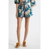 Ulla Johnson Rowan High Waist Shorts In Delphinium