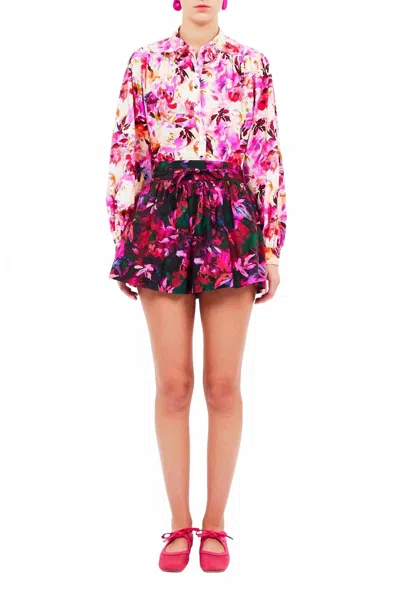 Ulla Johnson Rowan Short In Hibiscus In Multi