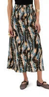 Ulla Johnson Rowan Button-front Silk Skirt In River