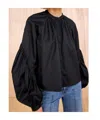 Ulla Johnson Rowena Long Sleeve Blouse In Noir In Black