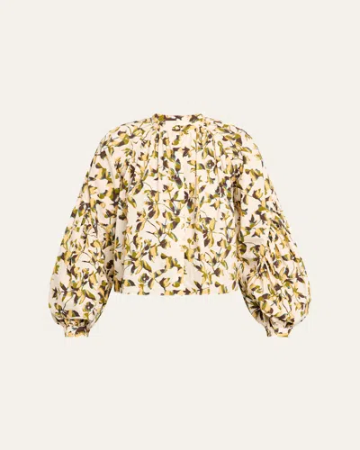 ULLA JOHNSON ROWENA LONG-SLEEVE BLOUSE