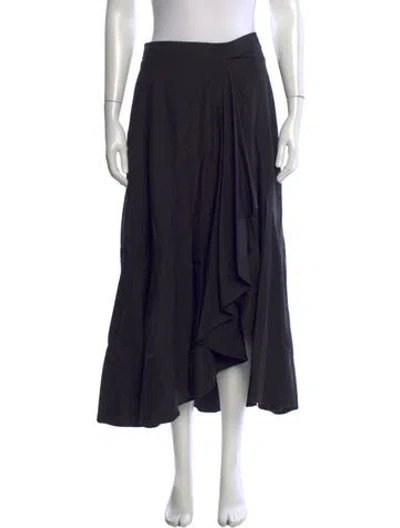 Pre-owned Ulla Johnson Ruffle Embellishment Long Skirt In Black
