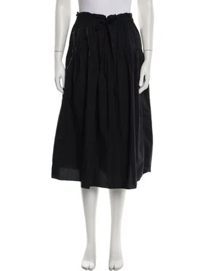Pre-owned Ulla Johnson Ruffle Embellishment Midi Length Skirt In Black