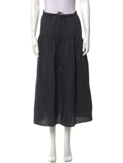 Pre-owned Ulla Johnson Ruffle Embellishment Midi Length Skirt In Blue