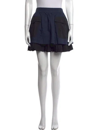Pre-owned Ulla Johnson Ruffle Embellishment Mini Skirt In Black