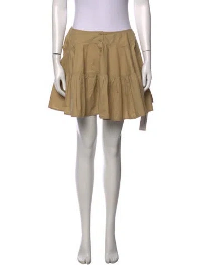 Pre-owned Ulla Johnson Ruffle Embellishment Mini Skirt In Brown
