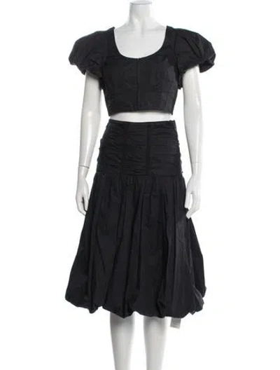 Pre-owned Ulla Johnson Ruffle Embellishment Skirt Set In Blue