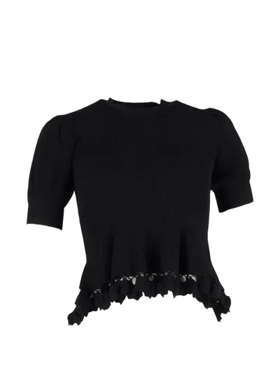 Pre-owned Ulla Johnson Ruffled-detail Top In Black