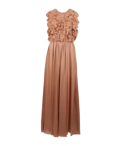 Ulla Johnson Ruffled Dress In Brown
