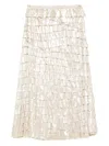 Ulla Johnson Ruffled Metallic-effect Midi Skirt In White