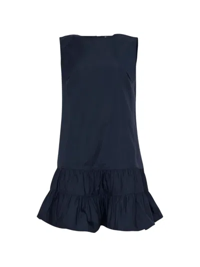 Ulla Johnson Ruffled Sleeveless Mini Dress In Blue