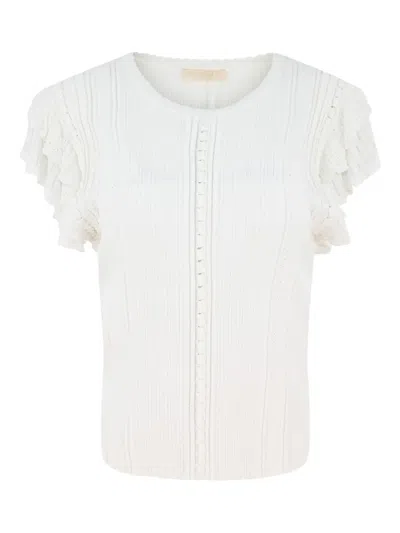 Ulla Johnson Ruffled T-shirt In White