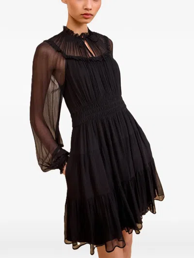 Ulla Johnson Ruffled Tiered Dress In Black