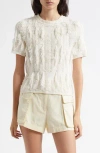 Ulla Johnson Rumi Fringe Cotton Blend Sweater In White