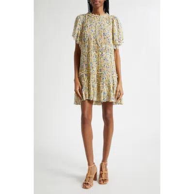 Ulla Johnson Ryla Silk Mini Dress Daffodil In Yellow