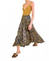 Ulla Johnson Sabina Faux Wrap Midi Skirt In Luna In Gold