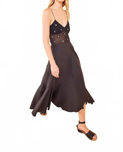 Ulla Johnson Sabina Midi Skirt In Noir