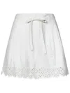 Ulla Johnson Sabine Belted Broderie Anglaise Cotton Shorts In White