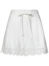 Ulla Johnson Sabine Belted Broderie Anglaise Cotton Shorts In White