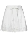 Ulla Johnson Sabine Belted Broderie Anglaise Cotton Shorts In White