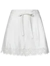 Ulla Johnson Sabine Belted Broderie Anglaise Cotton Shorts In White