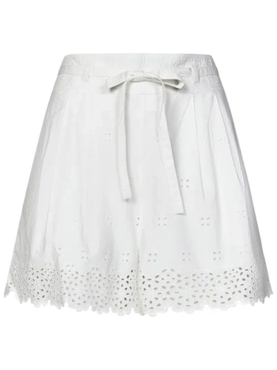 ULLA JOHNSON ULLA JOHNSON SABINE WHITE WATER-WASHED COTTON POPLIN SHORTS