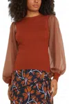 Ulla Johnson Sabrina Pullover In Redwood In Brown