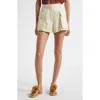 Ulla Johnson Sadie High Waist Cargo Shorts In Cowrie