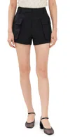 Ulla Johnson Sadie Shorts Noir In Noir