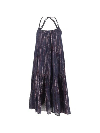 Pre-owned Ulla Johnson Samara Knee-length Midi Dress In Blue