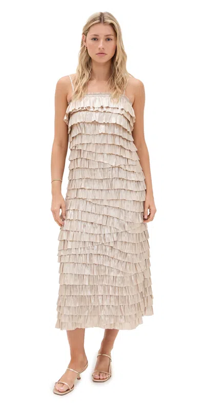 Ulla Johnson Samara Midi Layered Dress Opal