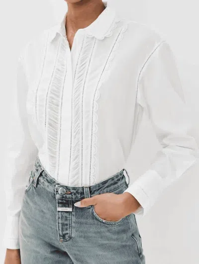Ulla Johnson Samira Blouse In Cowrie In White