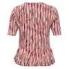 Ulla Johnson Knitted Stripe Samira T-shirt In Multi