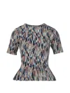 Ulla Johnson Samira Peplum Top In Multi