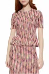 Ulla Johnson Knitted Stripe Samira T-shirt In Multi