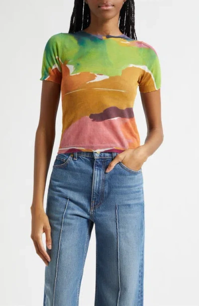 Ulla Johnson Sana Cotton Blend T-shirt In Multi