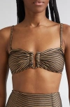 Ulla Johnson Santorini Scalloped Bikini Top In Brown