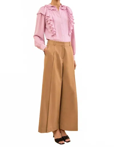 Ulla Johnson Sascha Cropped Trouser In Fawn In Pink