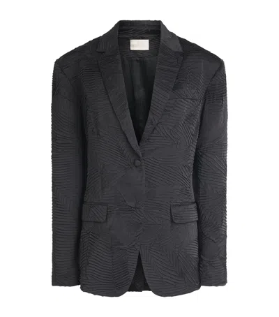Ulla Johnson Satin Dehmi Blazer In Black