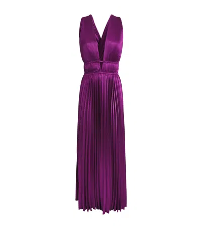 Ulla Johnson Satin Lena Gown In Purple